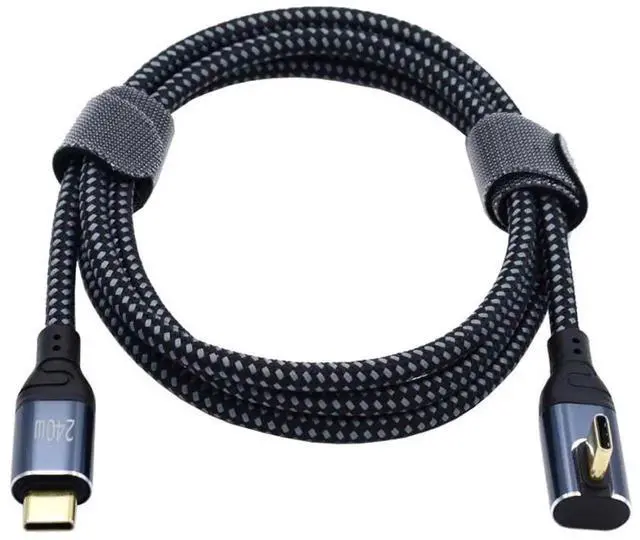 Alt view image 3 of 7 - AJMRTC 200cm LowProfile 90Degree Angled USBC Cable, 240W 48V 5A Fast Charging 480Mbps Data Cord, Backward Compatible with USB2.0 100W for Laptops, Tablets, USBC Smartphones