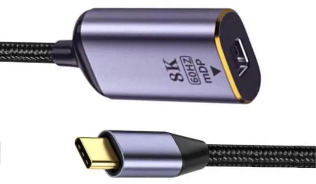 Main image of AJMRTC USBC Source to MiniDP Female Cable, USB4 TypeC to Mini DisplayPort Adapter Cable, 8K@60Hz UHD 4K Video Output for Monitors, Displays, USBC Laptops with DP AltMode