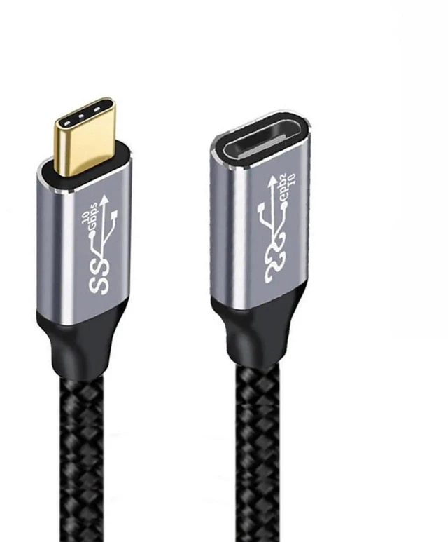 Alt view image 7 of 7 - AJMRTC 3M USBC Extension Cable, Straight Male to Female USB 3.1 TypeC Cord with Protective Sleeve, 10Gbps Data 100W PD Fast Charging Extension for Laptops, Tablets, USBC Peripherals