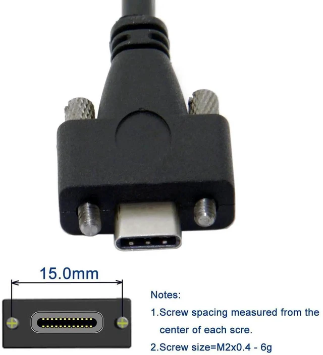 Alt view image 4 of 7 - AJMRTC 3M DualScrew Locking USBC to USB3.0 TypeA Cable, PanelMount Industrial USB3.1 Gen1 Data Cord, VibrationResistant Secure Connection for Machine Vision Cameras & Industrial Devices