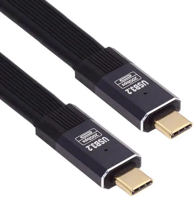 Main image of AJMRTC 50CM Flat Slim FPC USB4 Cable, 20Gbps 100W PD Fast Charging, 8K@60Hz 5K@60Hz Video Output, Compatible with Thunderbolt 3/4 for Laptops, Docking Stations, USBC Devices