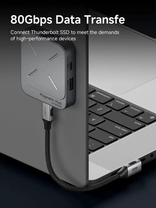 Alt view image 4 of 7 - AJMRTC 0.5FT Vertical 90Degree Braided USB4 V2.0 USBC Cable, 80Gbps Data 240W PD Fast Charging, 8K@60Hz Video Output, Thunderbolt 5/4 Compatible for iPhone 17 16 15 Pro Max, iPad Pro, MacBook