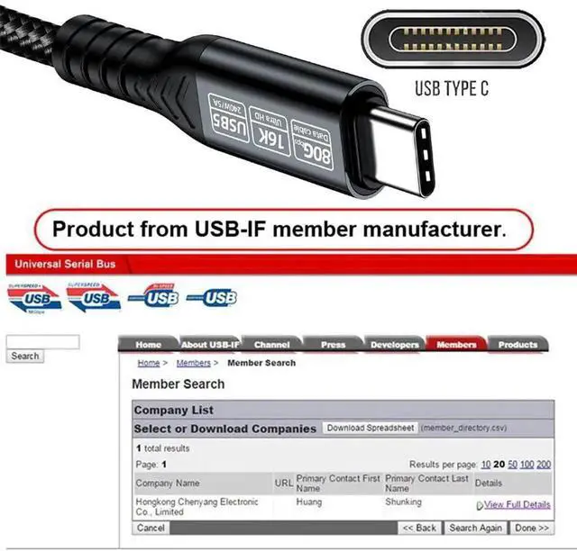 Alt view image 5 of 6 - AJMRTC 50CM USB5.0 USBC Male to Male Cable, 80Gbps Data 240W PD Fast Charging, 8K@60Hz 6K@30Hz 5K@60Hz Video, Compatible with USB4.0 Thunderbolt 3/4/5 for Laptops, Docking Stations