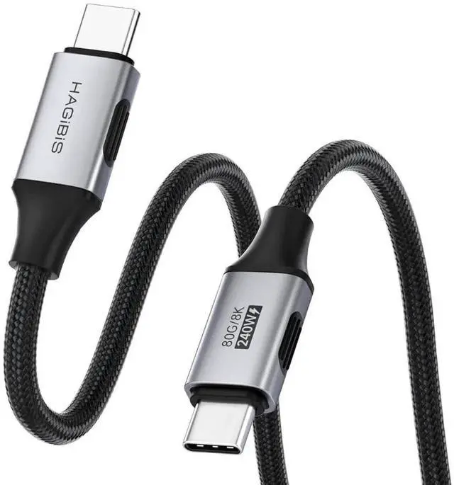 Main image of AJMRTC USB4 Cable 3.3FT, Slim Flexible TypeC Cable, 40Gbps Data Transfer, 240W PD Fast Charging, 8K@60Hz Video Cord Compatible with Thunderbolt 5 4 3, for iPhone 17 16 15 Pro Max, MacBook Pro Air, Do