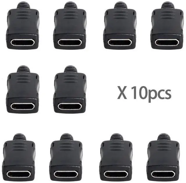 Alt view image 5 of 7 - AJMRTC 10 Set DIY 4Pin USBC Female Socket Connector, SMT Type TypeC Receptacle with PC Board, Housing and 3.0mm SR Strain Relief, for Electronic Repair, DIY Project, PCB Soldering Modification