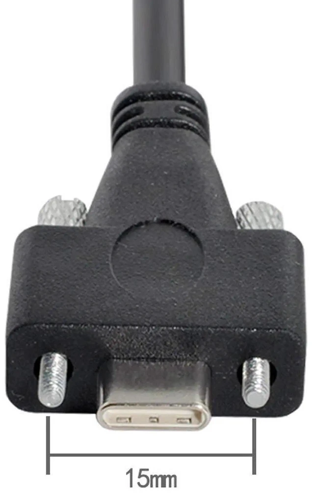 Alt view image 7 of 7 - AJMRTC 3M Panel Mount USB 3.1 TypeC Dual Screw Locking to Standard USB3.0 Male Data Cable, ScrewLock Fixed Industrial Cord for Industrial Camera, Machine Vision Equipment, Embedded Hardware