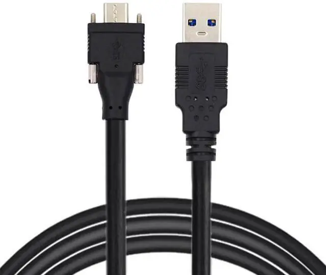 Main image of AJMRTC 5M Panel Mount USB 3.1 TypeC Dual Screw Locking to USB3.0 Male Data Cable, Industrial ScrewLock Cord for Industrial Camera, Machine Vision System, Embedded Image Acquisition Equipment