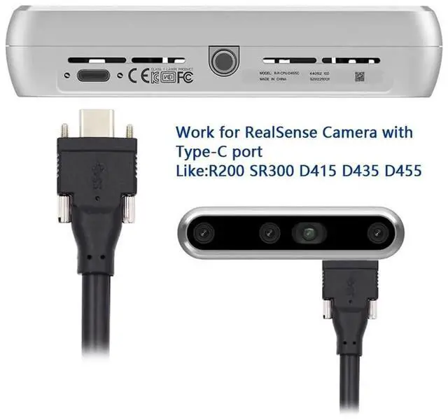 Alt view image 7 of 7 - AJMRTC 5M Panel Mount USB 3.1 TypeC Dual Screw Locking to USB3.0 Male Data Cable, Industrial ScrewLock Cord for Industrial Camera, Machine Vision System, Embedded Image Acquisition Equipment