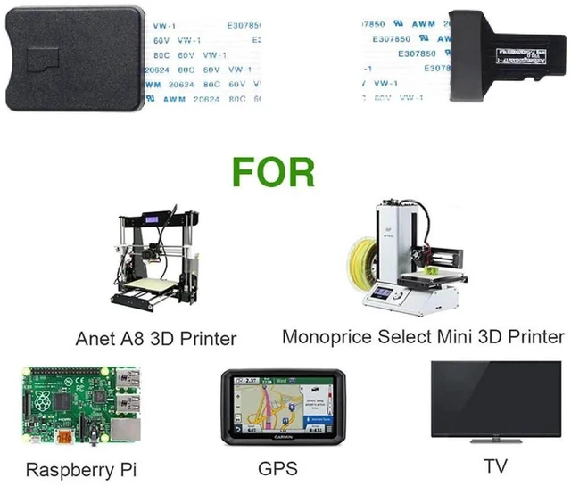 Alt view image 2 of 7 - AJMRTC 25cm MicroSD TF Card Extension Cable, Male to TF Female Soft Flat FPC Extender Cord, MicroSD Memory Card Flexible Extension Kit for DIY Project, Router, Embedded Device