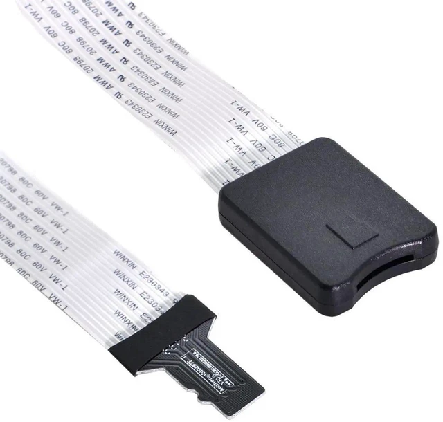 Alt view image 3 of 7 - AJMRTC 25cm MicroSD TF Card Extension Cable, Male to TF Female Soft Flat FPC Extender Cord, MicroSD Memory Card Flexible Extension Kit for DIY Project, Router, Embedded Device
