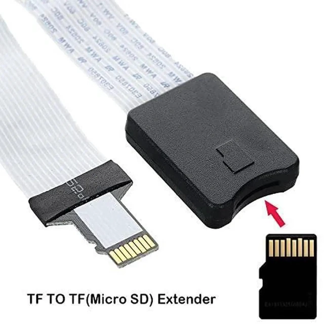 Alt view image 7 of 7 - AJMRTC 25cm MicroSD TF Card Extension Cable, Male to TF Female Soft Flat FPC Extender Cord, MicroSD Memory Card Flexible Extension Kit for DIY Project, Router, Embedded Device