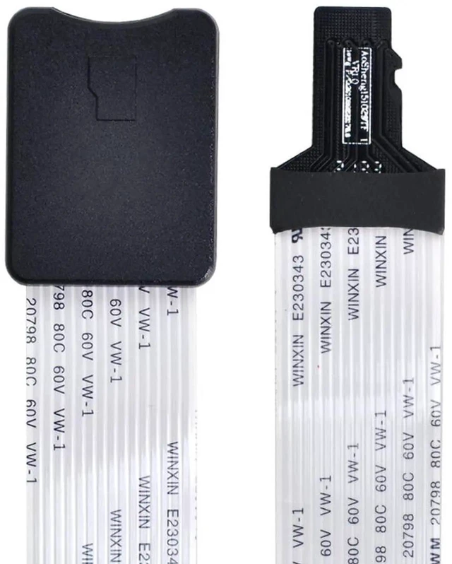 Alt view image 6 of 7 - AJMRTC 25cm MicroSD TF Card Extension Cable, Male to TF Female Soft Flat FPC Extender Cord, MicroSD Memory Card Flexible Extension Kit for DIY Project, Router, Embedded Device