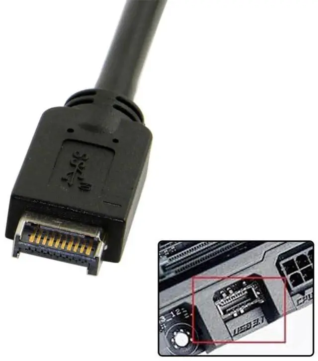 Alt view image 2 of 7 - AJMRTC 20cm USB 3.1 FrontPanel Header to USB3.0 20Pin Header Extension Cable, Internal Motherboard Adapter Cord for ASUS Desktop Mainboard, PC Case FrontPort Wiring Modification