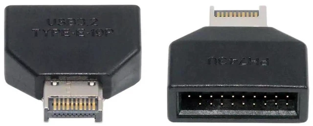 Main image of AJMRTC TypeE USB 3.1 Front Panel Header Male to USB 3.0 20Pin Female Motherboard Expansion Adapter with Builtin Chipset, Internal Mainboard Port Converter for PC Case Front Panel Connection