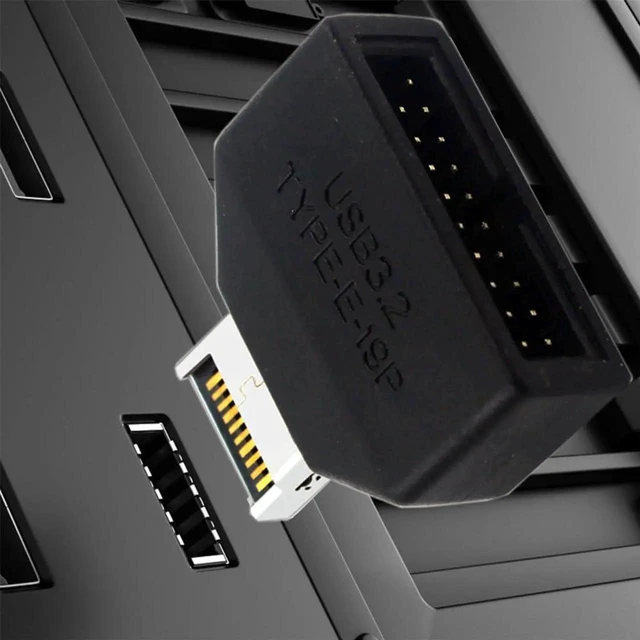 Alt view image 5 of 7 - AJMRTC TypeE USB 3.1 Front Panel Header Male to USB 3.0 20Pin Female Motherboard Expansion Adapter with Builtin Chipset, Internal Mainboard Port Converter for PC Case Front Panel Connection