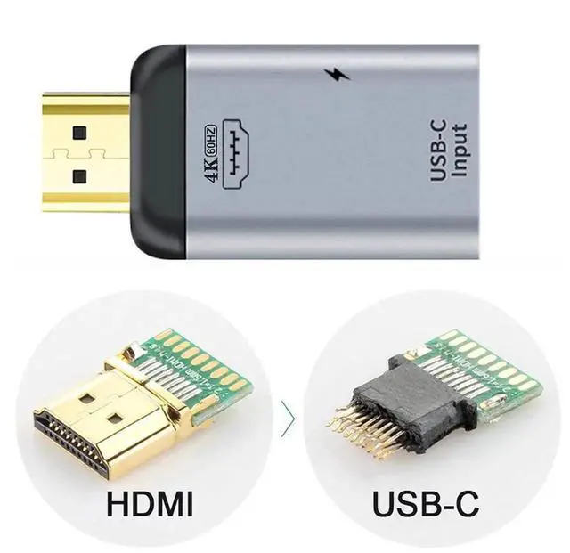 Alt view image 7 of 7 - AJMRTC USBC Female Source to HDMI Sink HDTV Adapter with PD Power PassThrough, 4K@60Hz 1080P Video Output Converter for Smartphone, Laptop, Tablet, Mirror Screen to HD Monitor Projector