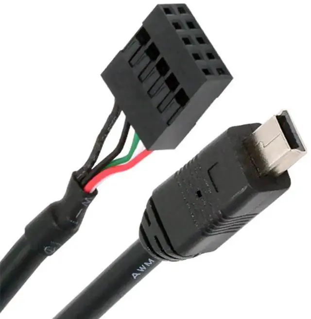 Main image of AJMRTC USB 2.0 Motherboard 9Pin 10Pin Header to Mini USB 5Pin Cable 50cm, Internal Front Panel Adapter Cord for Mini Monitor, Sensor Panel, Industrial Camera DIY Project