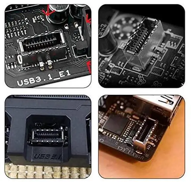Alt view image 4 of 4 - AJMRTC 50cm USB 3.1 Front Panel Header to USB 3.0 TypeA Female Panel Mount Extension Cable, Internal PC Chassis Adapter Cord for Cabinet DIY Equipment Installation