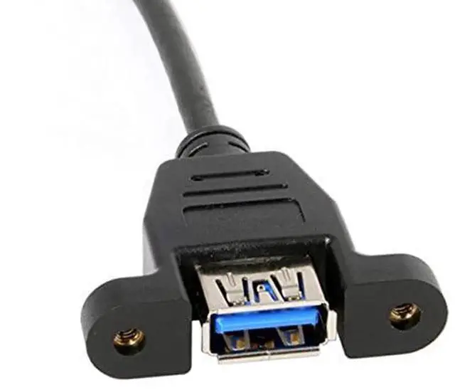 Alt view image 3 of 4 - AJMRTC 50cm USB 3.1 Front Panel Header to USB 3.0 TypeA Female Panel Mount Extension Cable, Internal PC Chassis Adapter Cord for Cabinet DIY Equipment Installation