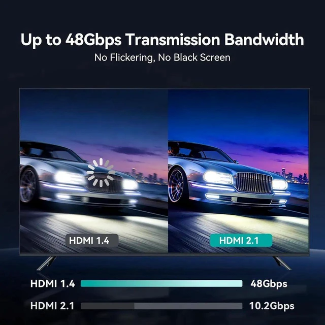 Alt view image 2 of 7 - AJMRTC USBC to HDMI 2.1 Braided Cable 5FT, 8K@60Hz 4K@240Hz HighSpeed Video Cord, Thunderbolt 3/4/5 Compatible for iPhone 15 16 17 Series, MacBook, iPad, Surface, Galaxy, XPS