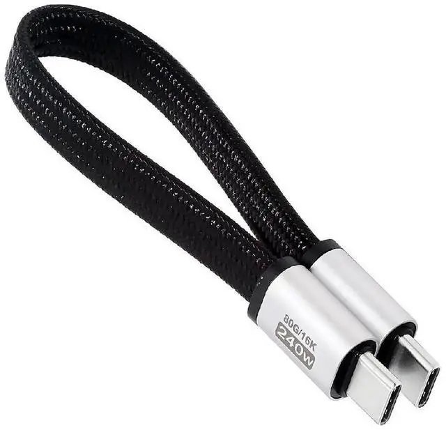 Main image of AJMRTC 18cm Flat Slim FPC USB4.0 Gen4 80Gbps Magnetic USBC Cable, 240W PD Charging 16K@30Hz 8K 5K@60Hz Video Cable Compatible with Thunderbolt 3 4 5 for Docking and Embedded Builds