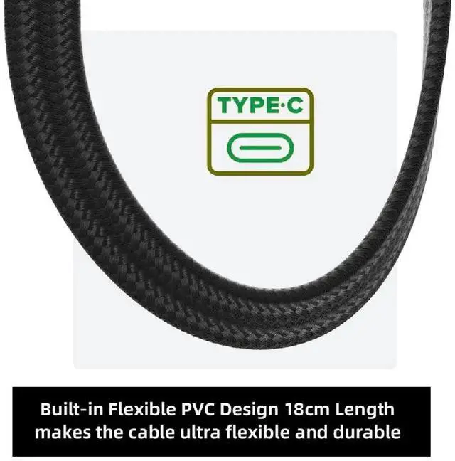Alt view image 7 of 7 - AJMRTC 18cm Flat Slim FPC USB4.0 Gen4 80Gbps Magnetic USBC Cable, 240W PD Charging 16K@30Hz 8K 5K@60Hz Video Cable Compatible with Thunderbolt 3 4 5 for Docking and Embedded Builds