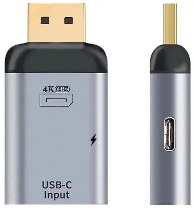 Alt view image 4 of 7 - AJMRTC USBC Female Source to DisplayPort DP Sink Adapter, 4K@60Hz 1080P Video Output with PD Power PassThrough, DP Alt Mode Converter for USBC Laptops, Smart Phones, Tablets to DP Monitor HDTV Proj