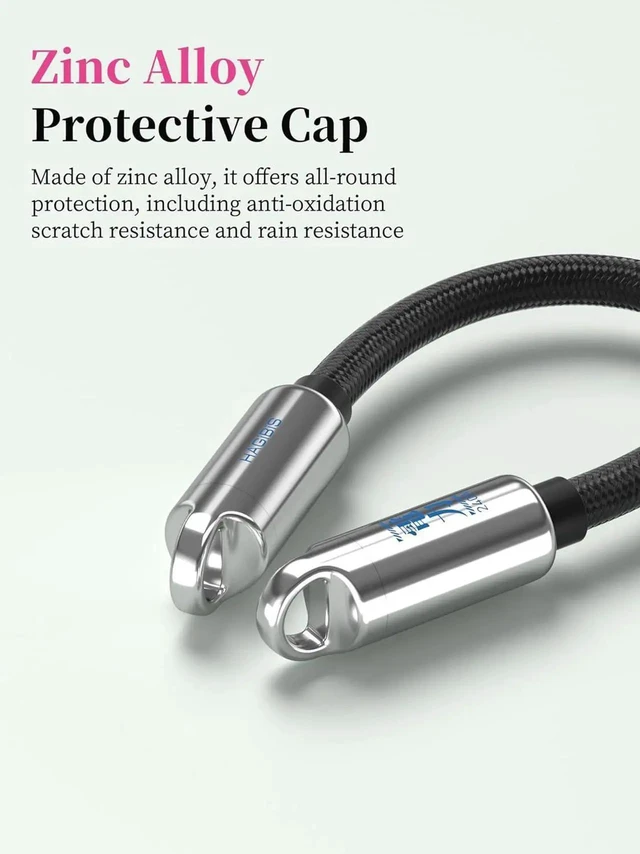 Alt view image 5 of 7 - AJMRTC USBC to C Short Cable 1FT, Wrist Phone Lanyard Design, 240W PD Fast Charging 480Mbps Data Sync, Portable Lanyard Cord for iPhone 17 16 15 Pro Max, iPad Pro, Silver