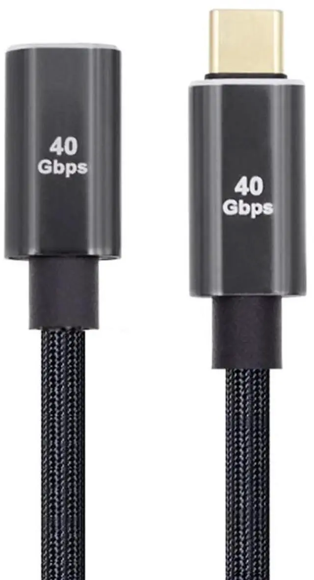 Main image of AJMRTC USB4 Male to Female Extension Cable 30cm, 40Gbps Data Transfer, 100W PD Fast Charging, 8K@60Hz Video Output, Compatible with Thunderbolt 3/4 for Laptop, Docking Station, External SSD