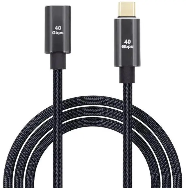 Alt view image 6 of 7 - AJMRTC USB4 Male to Female Extension Cable 30cm, 40Gbps Data Transfer, 100W PD Fast Charging, 8K@60Hz Video Output, Compatible with Thunderbolt 3/4 for Laptop, Docking Station, External SSD