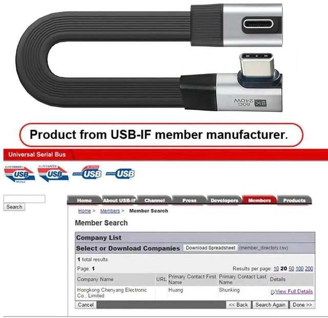 Alt view image 6 of 7 - AJMRTC USB5.0 80Gbps Flat Slim FPC USBC Male to Male 90 Degree RightAngle Extension Cable 240W PD,16K 8K 60Hz 5K Video,Compatible with USB4.0 Thunderbolt 3/4/5 for Laptop Dock SSD Monitor,20cm