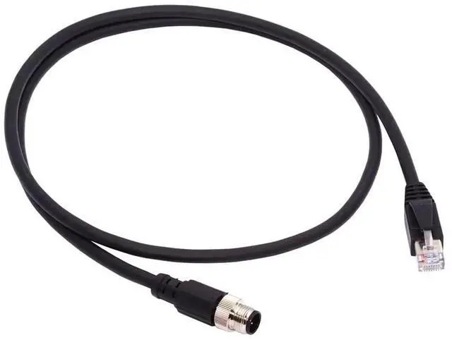 Main image of AJMRTC 4Pin M12 TypeD DCoded Male to RJ45 Cat5e Male Ethernet Cable, IP67 Industrial LAN Network Patch Cord for Industrial Equipment, Sensor, Controller, Automation Applications