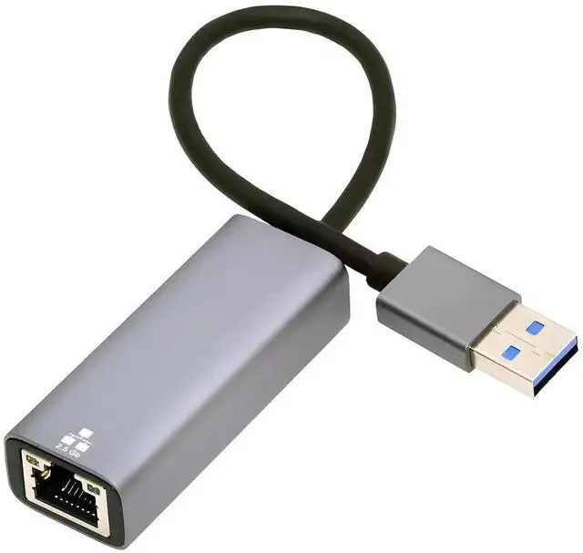 Main image of AJMRTC 2.5G USB3.0 TypeA Ethernet Adapter,2500Mbps/1000Mbps Gigabit LAN Network Cable Adapter,USB 3.0 to RJ45 2.5G Network Converter for Desktop, Motherboard, Laptop