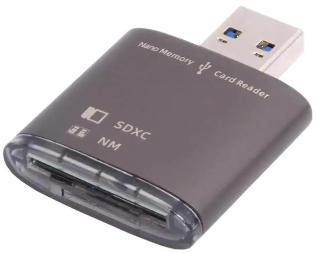 Main image of AJMRTC USB3.0 5Gbps NM Nano & SD Memory Card Reader Writer,2in1 NM SD Card Adapter OTG for Mate Series Smartphones,Digital Cameras,Laptops,Supports SD SDHC SDXC NM Nano Cards