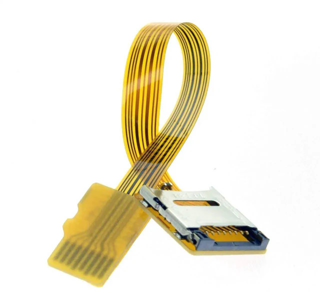 Alt view image 4 of 7 - AJMRTC Male to Female Micro SD TF Memory Card Extension Cable,Soft Flat FPC Flexible Extender Cord 10cm,for Micro SD TF Card Adapter,DIY Electronics,Embedded Project,Device Internal Modification
