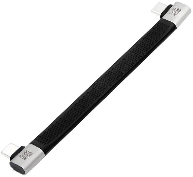 Main image of AJMRTC Dual RightAngled Flat Slim FPC USB5.0 Cable 13cm,80Gbps Data,240W PD Charging,16K@30Hz 8K 5K@60Hz Video,USBC Male to Male Cord Compatible with USB4.0 Thunderbolt 3/4/5