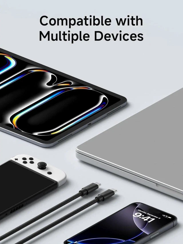 Alt view image 7 of 7 - AJMRTC WedgeJoint Flexible USB4 USBC Cable 4.9FT,20Gbps Data Transfer,240W PD Fast Charging,8K@60Hz Video Cord for Thunderbolt 5/4/3,iPhone 17 16 15 Pro Max,MacBook Pro Air