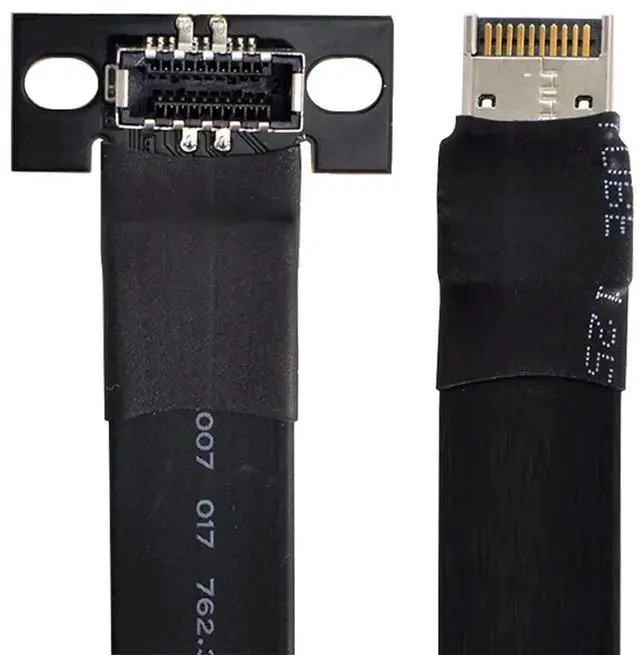Alt view image 5 of 6 - AJMRTC 50cm USB 3.1 Front Panel IDC Header Male to Female Extension Cable,Motherboard IDC to TypeE MF Data Cord,for PC Case Front Panel,Mainboard Internal USBC TypeE Port Extension