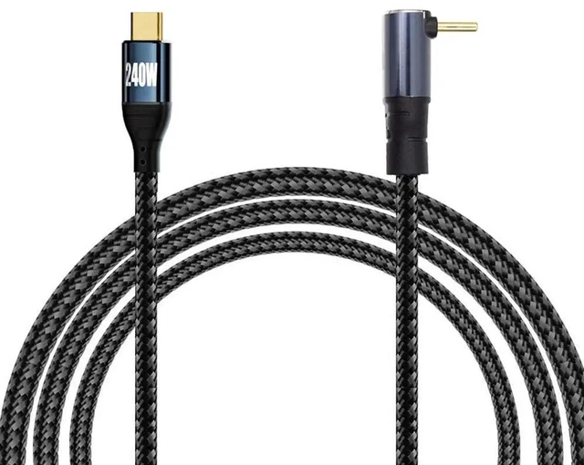 Alt view image 2 of 7 - AJMRTC 300cm 90Degree Up/Down Angled USBC Cable,240W 48V 5A PD Fast Charging,480Mbps USB2.0 Data Cord,Backward 100W Compatible for Laptop,Tablet,Phone