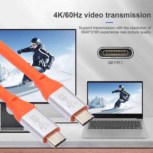 Alt view image 6 of 7 - AJMRTC 200cm UltraSoft HighFlex USB4.0 Male to Male Cable,20Gbps USB3.2 Data,100W PD Charging,8K 5K 4K Video Output,HyperSuper Flexible Cord for Laptop,SSD,Docking Station