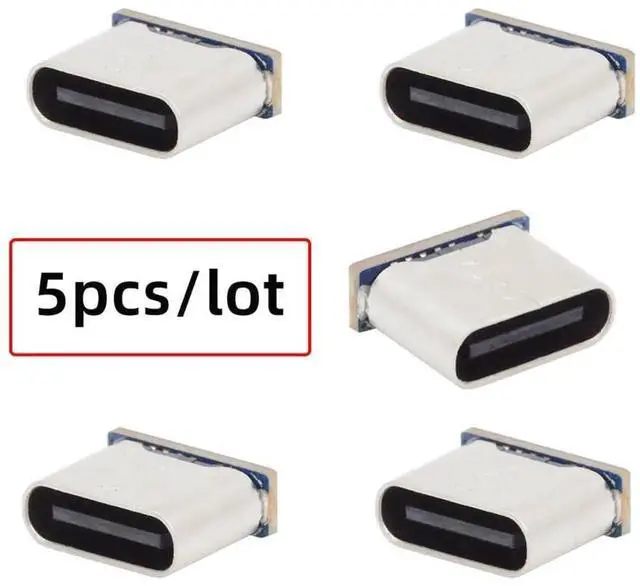Alt view image 6 of 7 - AJMRTC 5Pcs DIY SMT TypeC Solder DC 5V Power Female Socket Connector, Replacement for MicroUSB 5Pin Female Port, SurfaceMount Soldering Jack for DIY Repair Projects