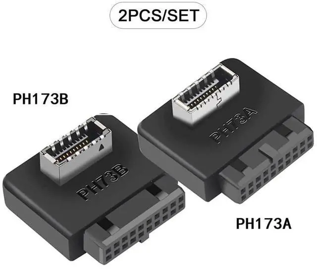 Alt view image 5 of 7 - AJMRTC 2Pcs USB 3.1 Front Panel KeyA TypeE to USB3.0 20Pin Header Male Extension Adapter, Internal Motherboard Converter for Desktop PC Chassis FrontI/O Port