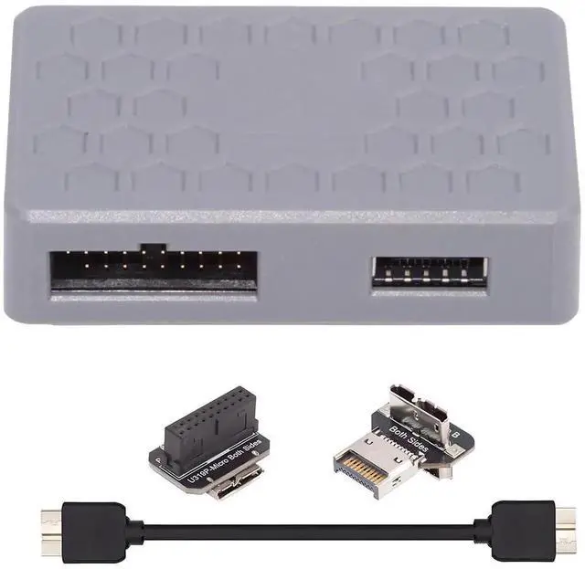 Main image of AJMRTC PCBAType Internal USB Splitter Hub 5Gbps, Input: USB3.1 TypeE /1920Pin Header / MicroUSB3.0, Output to USB3.0 1920Pin & TypeE Female Dual Ports for Desktop PC Internal FrontPanel I/O