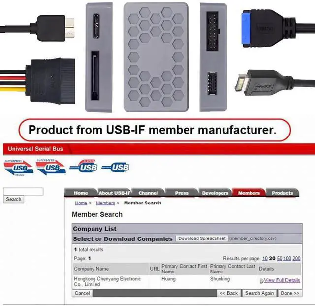 Alt view image 3 of 7 - AJMRTC PCBAType Internal USB Splitter Hub 5Gbps, Input: USB3.1 TypeE /1920Pin Header / MicroUSB3.0, Output to USB3.0 1920Pin & TypeE Female Dual Ports for Desktop PC Internal FrontPanel I/O