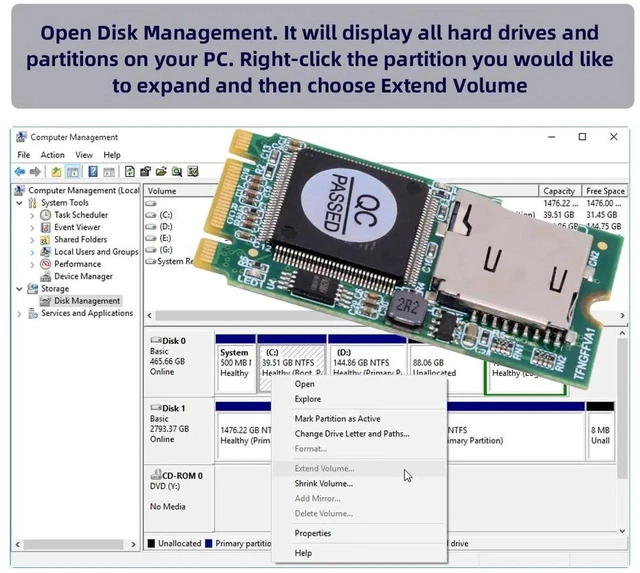Alt view image 4 of 7 - AJMRTC M.2 NGFF BKey B+MKey to Micro SD TF TFlash Card Reader Adapter, 22×42mm Embedded M.2 Card Module for Industrial Mobile SSD & Embedded System Devices