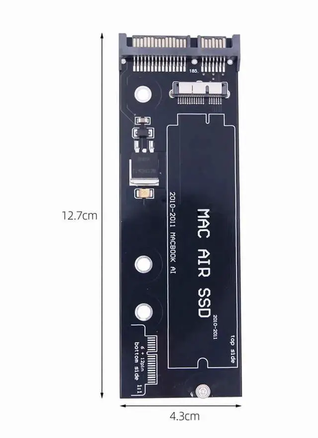 Alt view image 5 of 7 - AJMRTC USB3.0 to 12+6Pin SSD to SATA 22Pin Hard Disk Adapter Cartridge, Turn Old 20102011 MacBook Air A1369 A1370 12+6pin SSD into External Portable Storage Drive