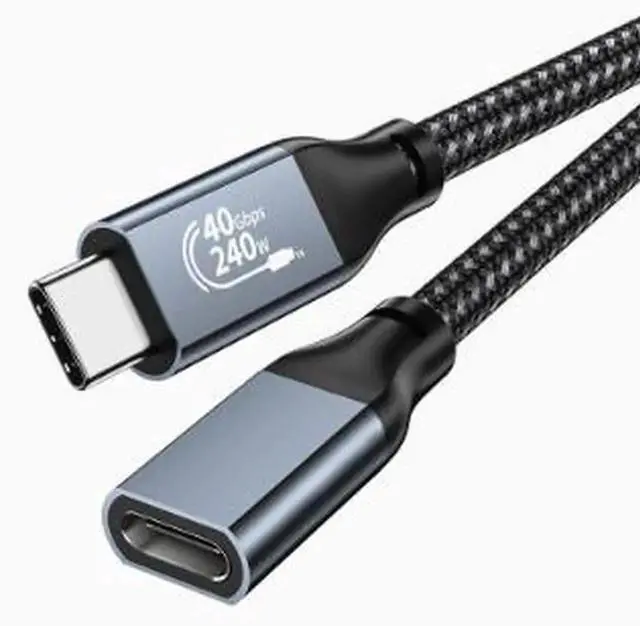 Main image of AJMRTC USB4 TypeC Extension Cable 3.3FT(1M), 40Gbps FullFunction USBC Extender Cord, 240W PD Fast Charging, 5K@60Hz Video Support for Laptop, Monitor, External SSD and Docking Station