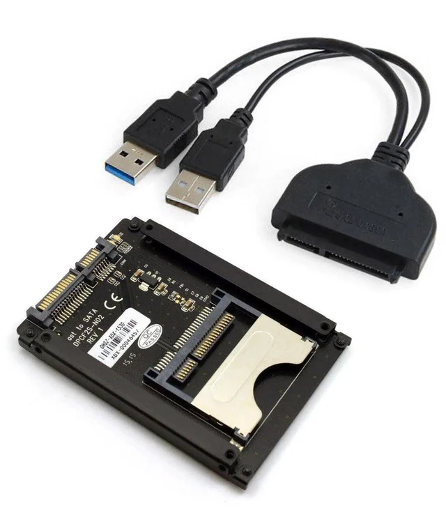 Main image of AJMRTC SATA 22Pin to USB3.0 CFast Card Reader & 2.5Inch HDD SSD Hard Disk Case, DualFunction Adapter for CFast Memory Card, 2.5" SATA SSD HDD Storage for PC and Laptop