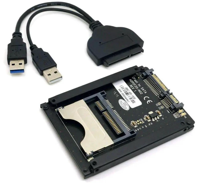 Alt view image 4 of 7 - AJMRTC SATA 22Pin to USB3.0 CFast Card Reader & 2.5Inch HDD SSD Hard Disk Case, DualFunction Adapter for CFast Memory Card, 2.5" SATA SSD HDD Storage for PC and Laptop
