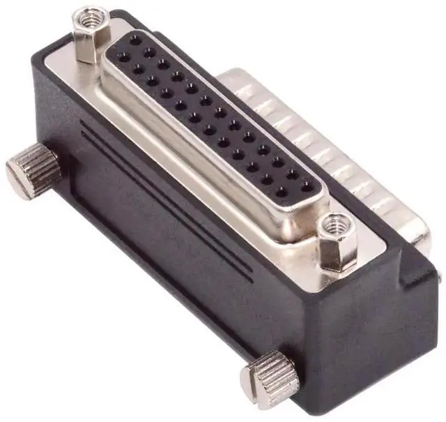 Main image of AJMRTC 90Degree UpAngled DB25 DSUB Parallel LPT AES/EBU Adapter, MaleNut to FemaleScrew DB25 Extension Connector for Industrial Controller, Printer and AES/EBU Digital Audio Signal Transmission